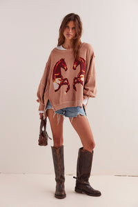 Free People Graphic Camden Pullover