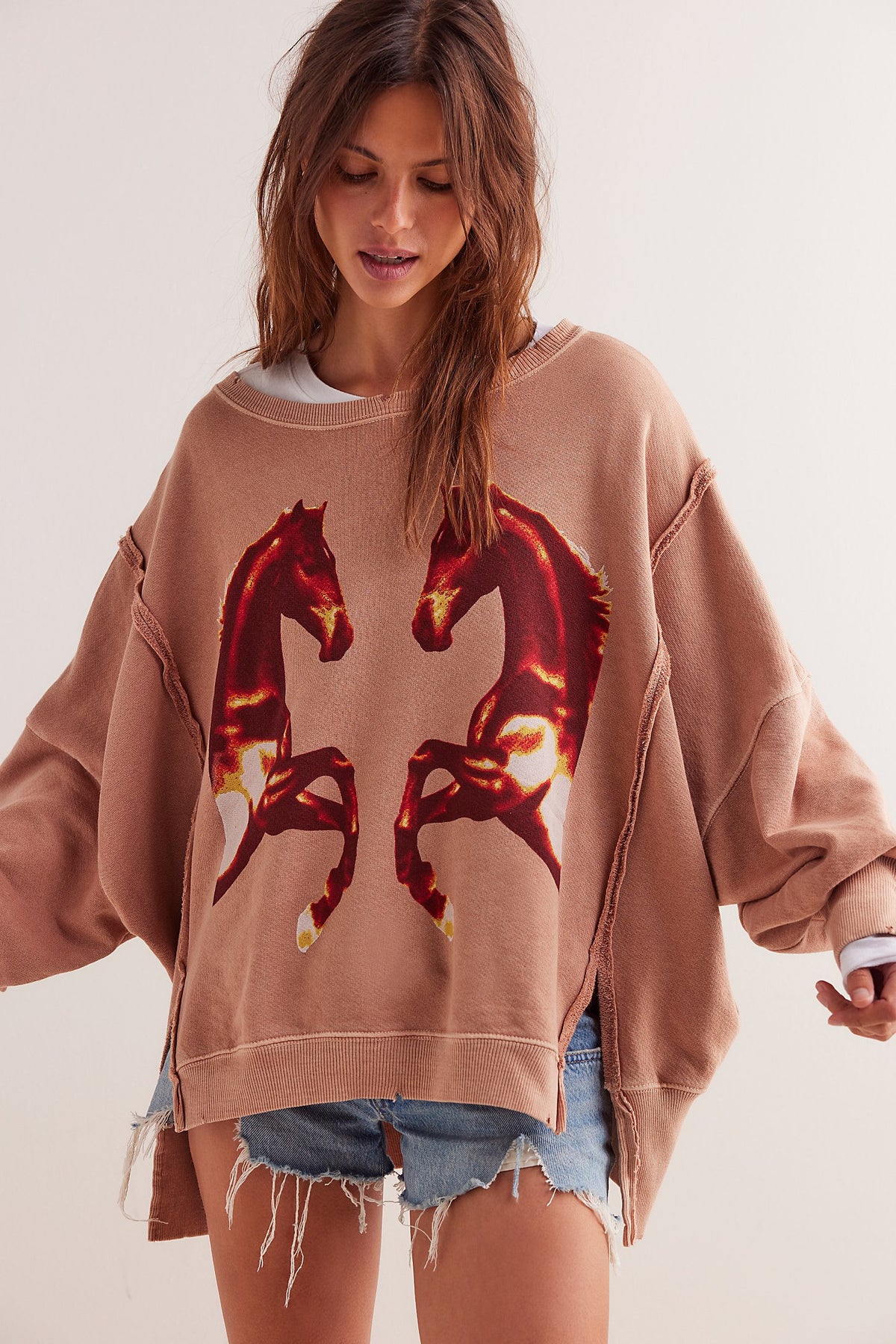 Free People Graphic Camden Pullover
