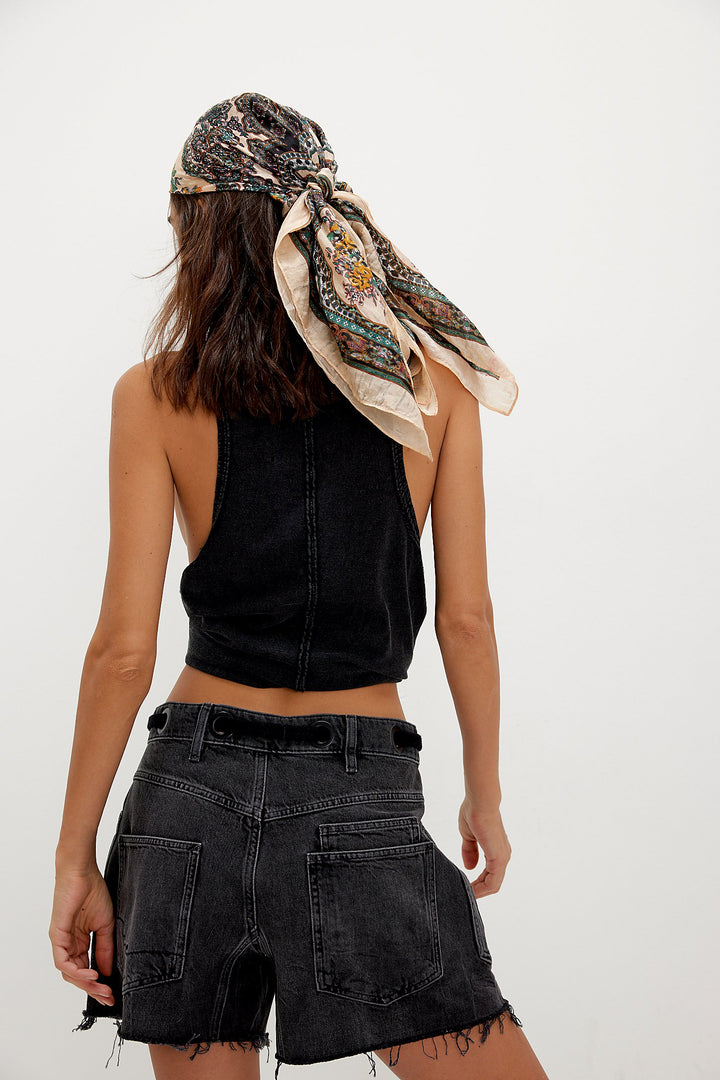 Free People Moxi Jean Shorts Night Hawk