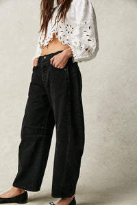 Free People Good Luck Barrel Jean Soundwave