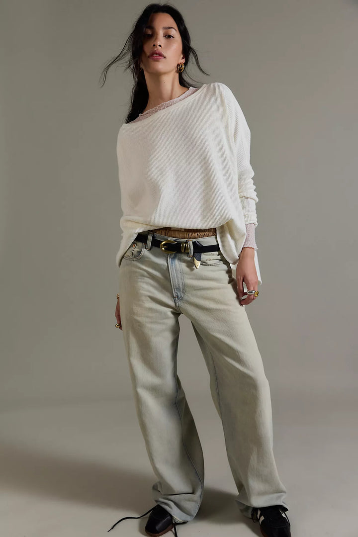Free People Latte Blues Solid Thermal