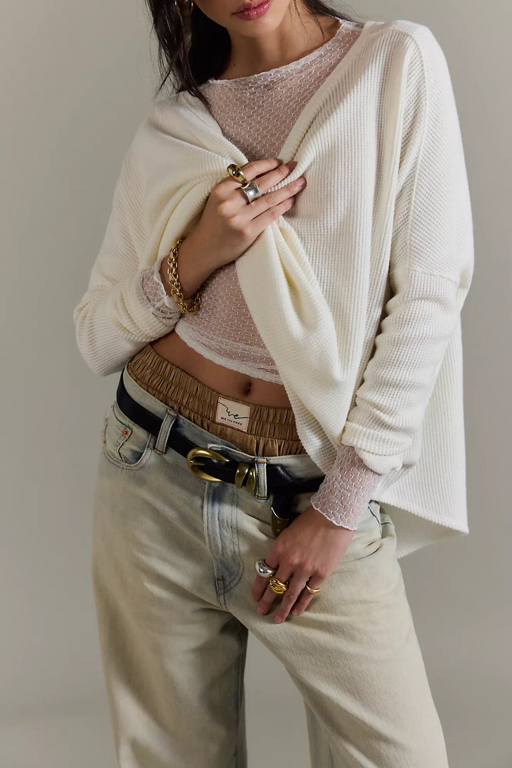 Free People Latte Blues Solid Thermal