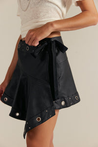 Free People Cassis Moto Mini Skirt