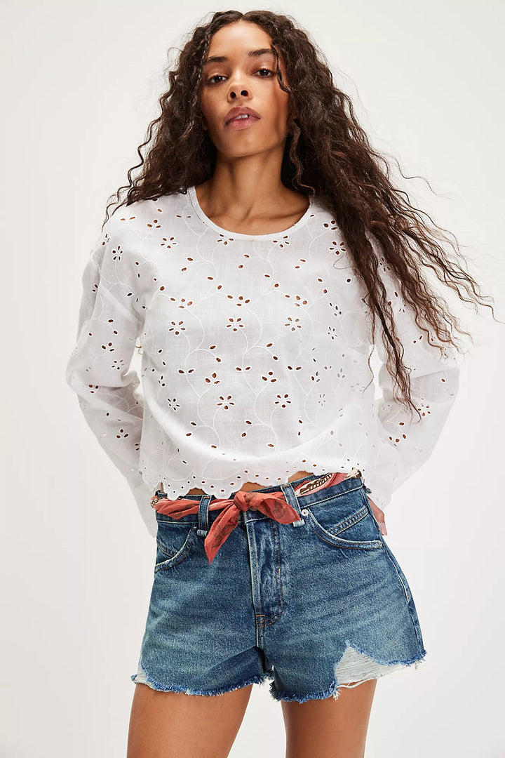 Free People Now Or Never Denim Shorts