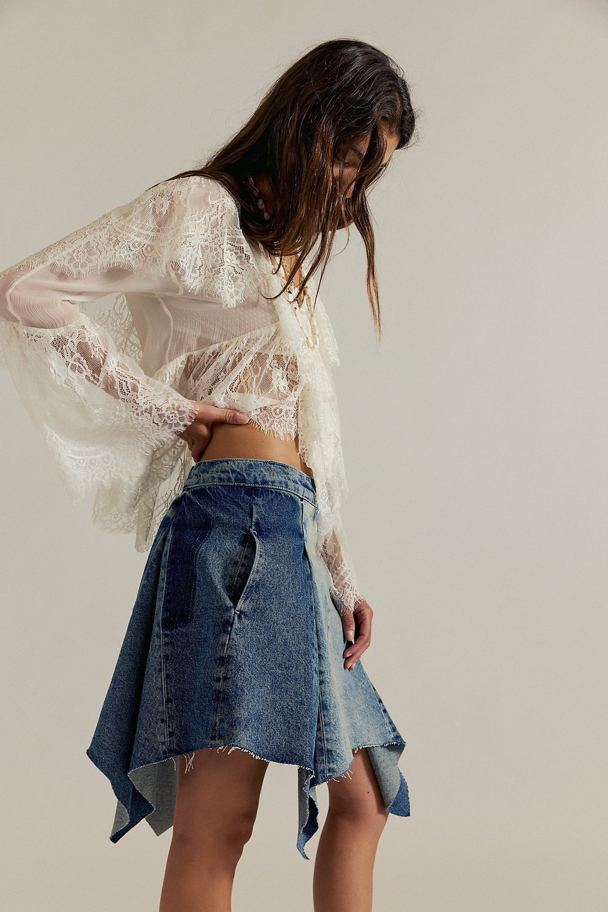 Free People Wild River Handkerchief Skirt
