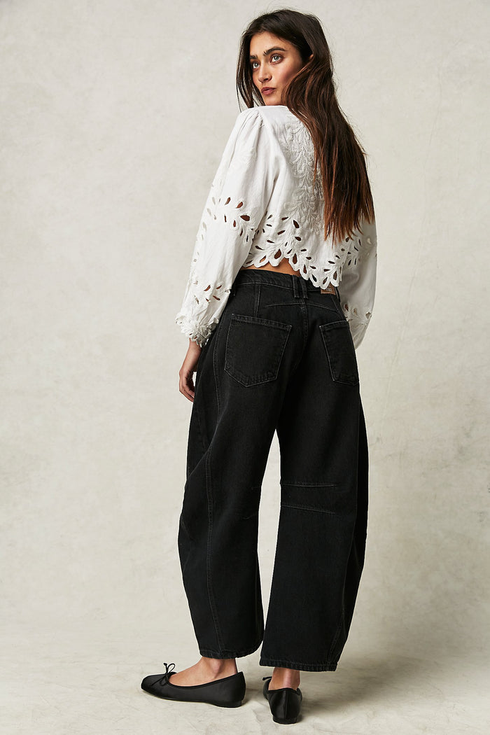 Free People Good Luck Barrel Jean Soundwave