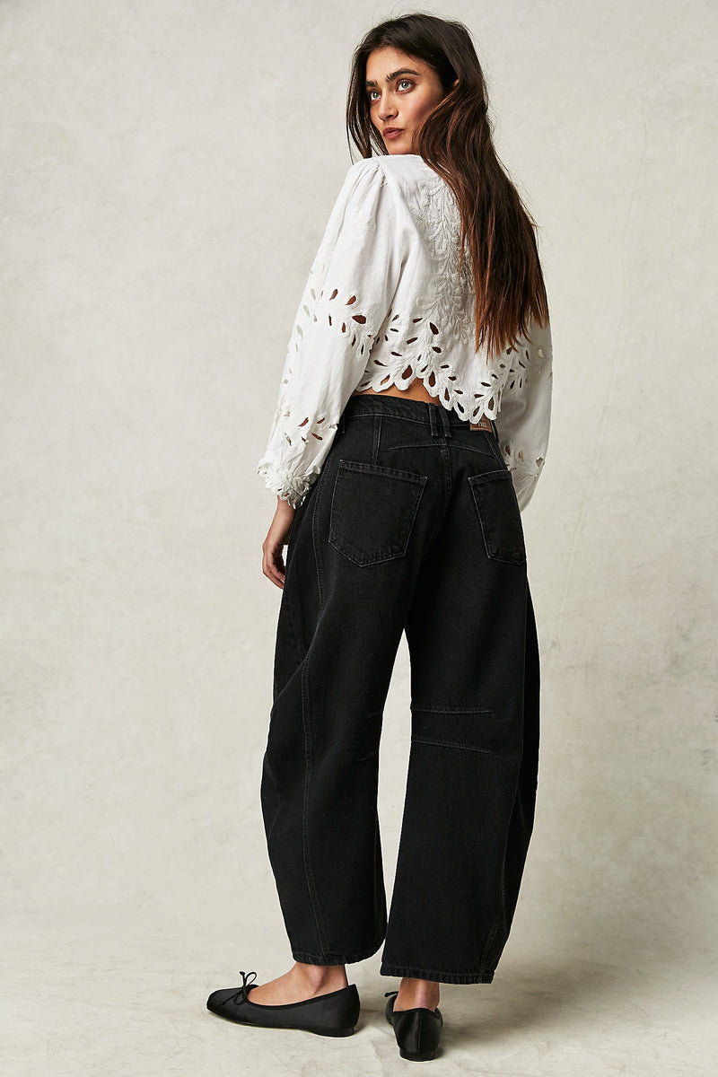 Free People Good Luck Barrel Jean Soundwave