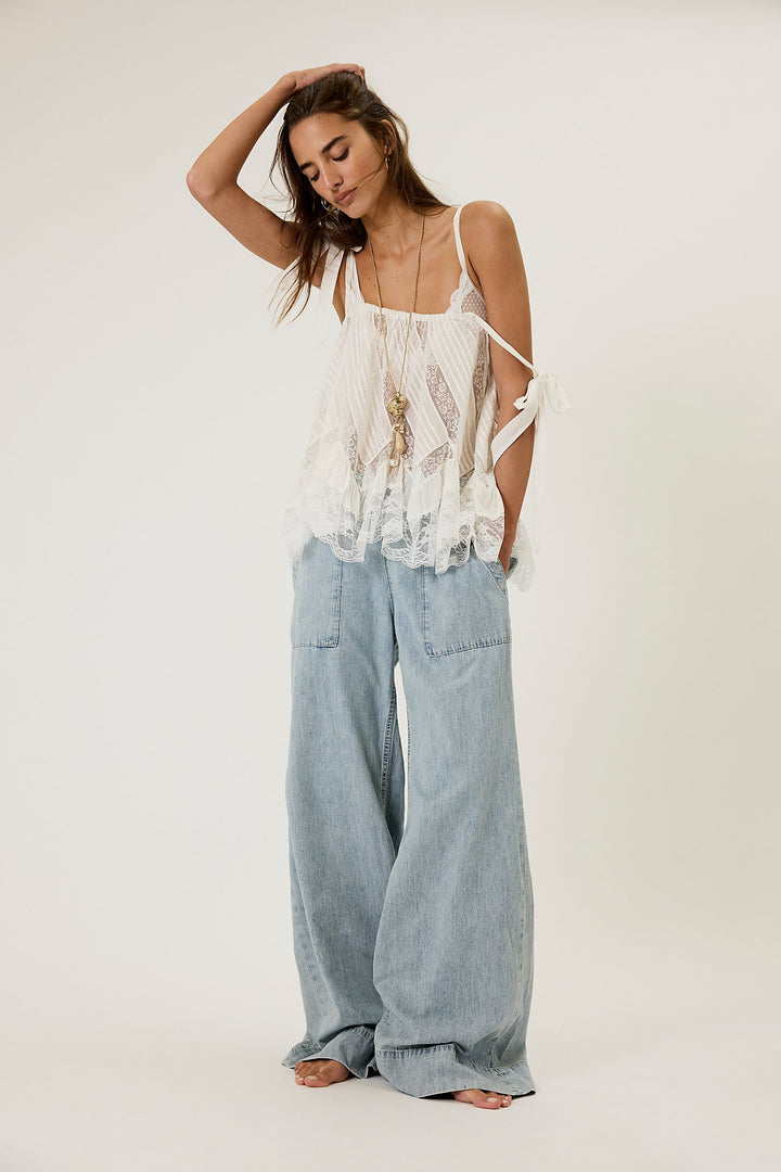 Free People Breezy Denim Pull-On Jeans