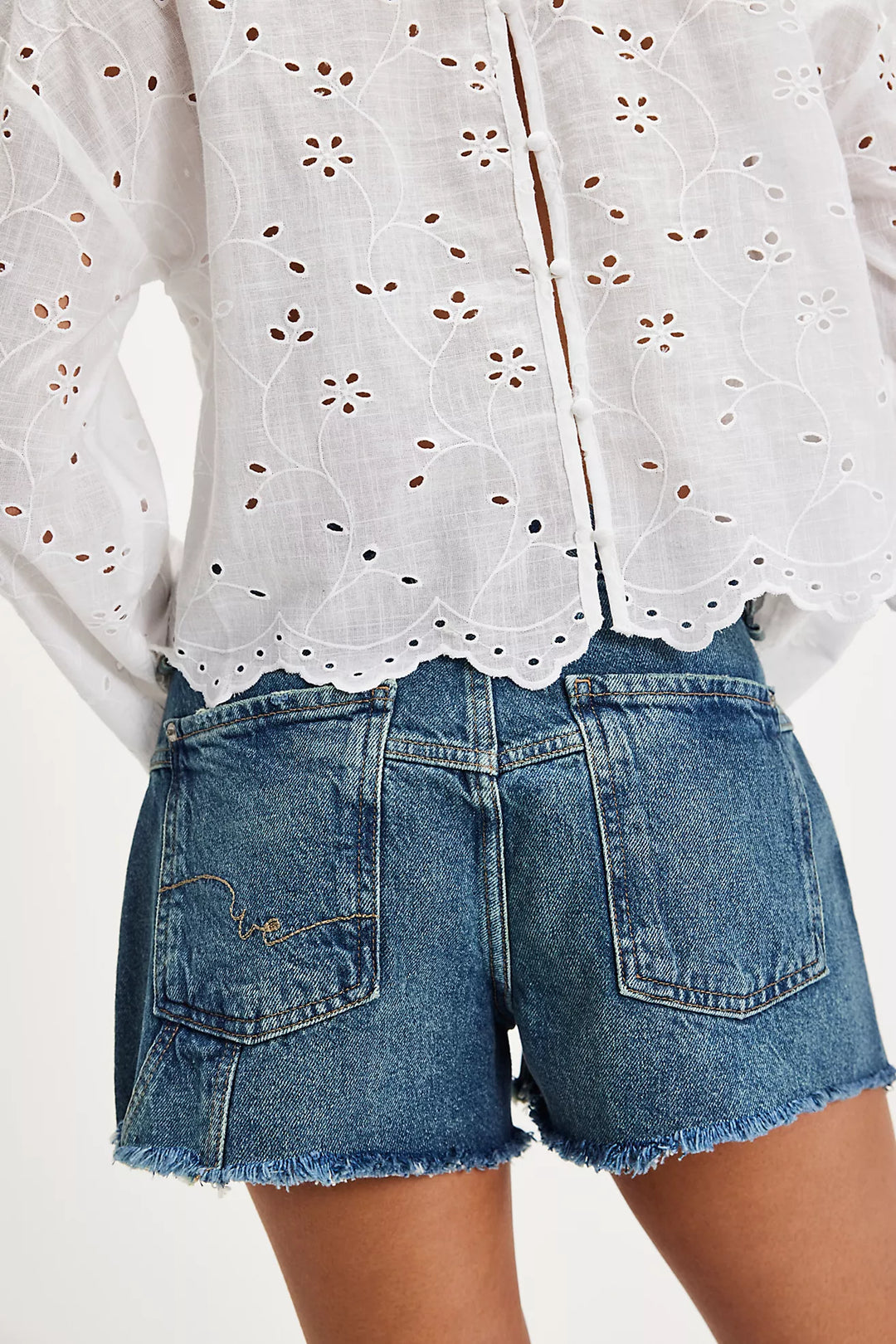 Free People Now Or Never Denim Shorts