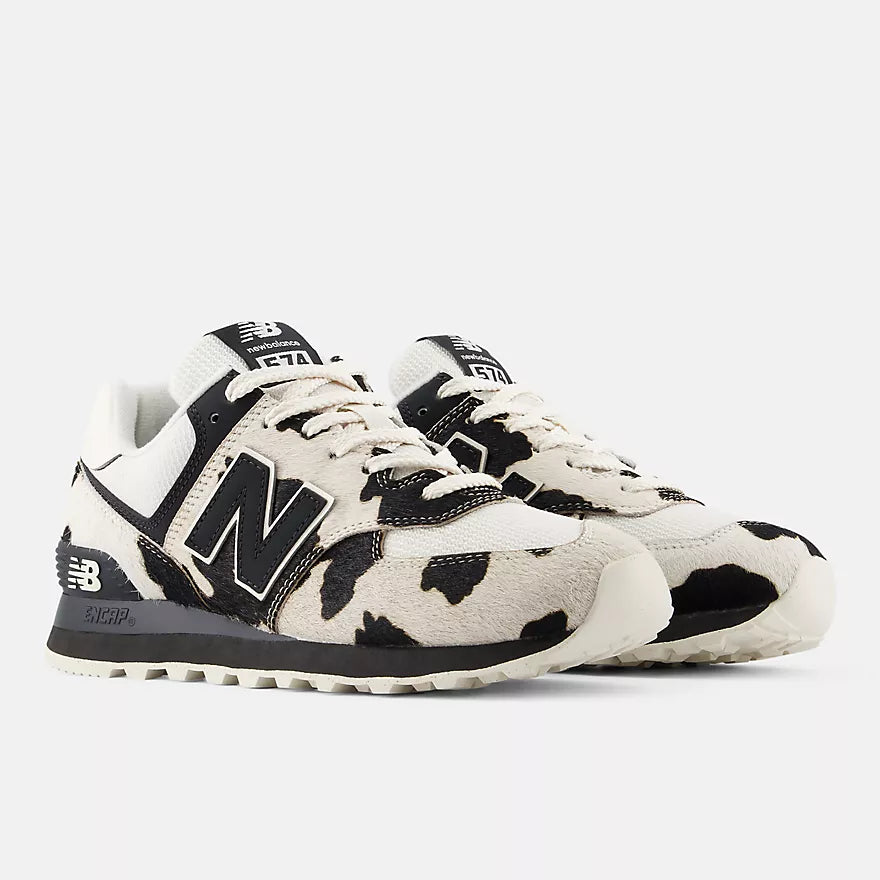 New Balance 574 Black with Linen