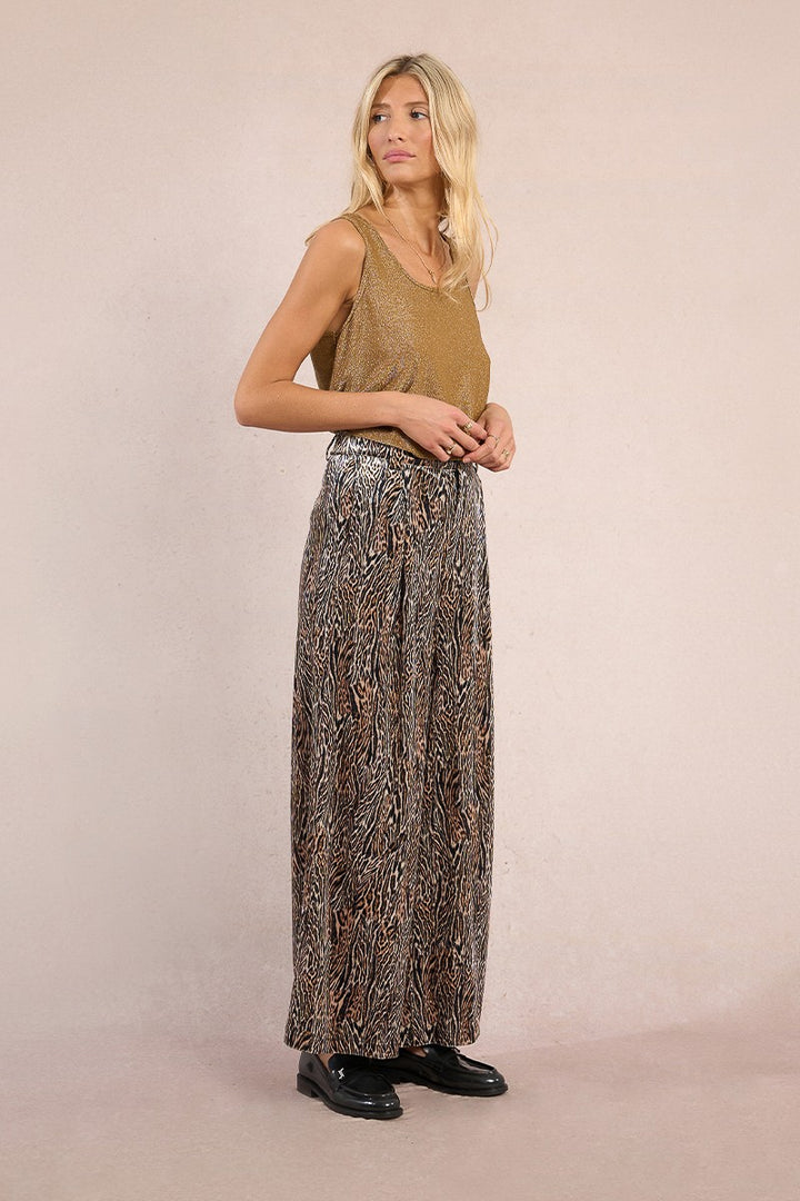 Molly Bracken Wide Leg Velvet Trousers