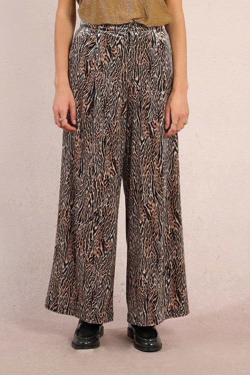 Molly Bracken Wide Leg Velvet Trousers