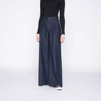 Naked & Famous Wide Leg Trouser Slub Nep Rinsed Denim