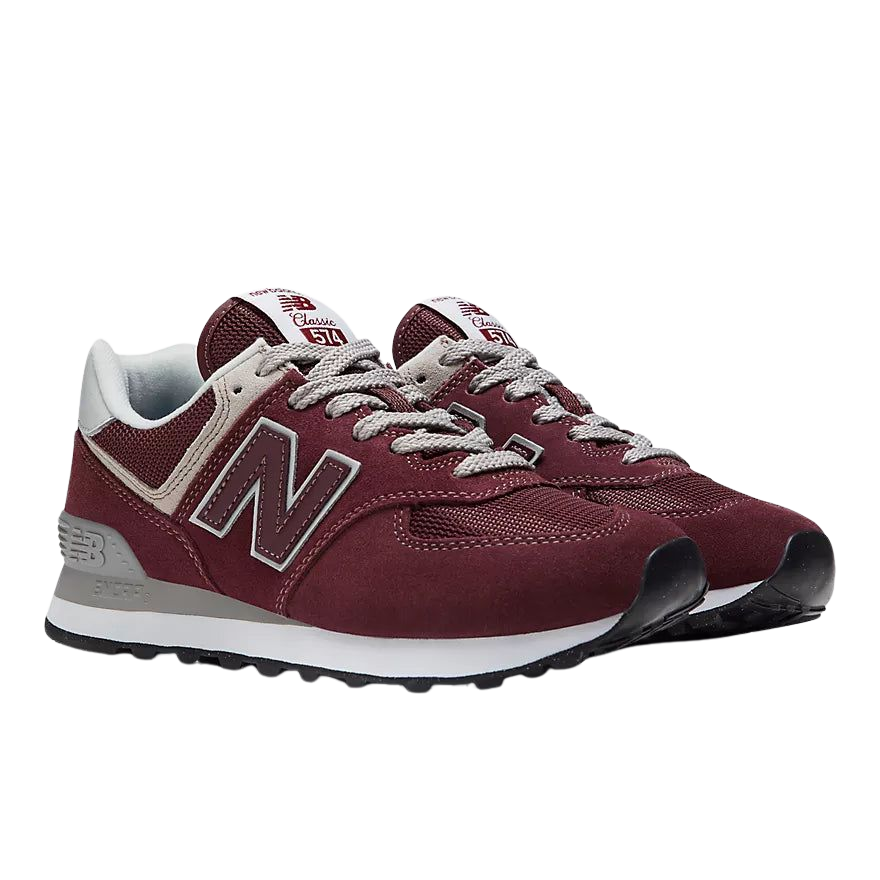 New Balance Womens 574 Red Wine