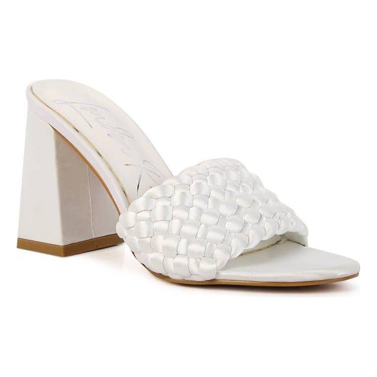 Lust Braided Satin Block Heel