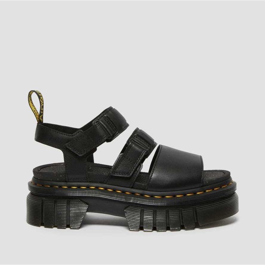 Dr. Martens Ricki 3-Strap Sandal Black Nappa Lux