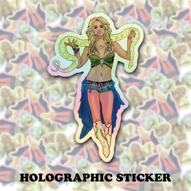 Britney Spears Snake Holographic Sticker BOBBYK Boutique