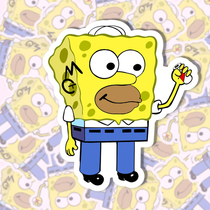 BOBBYK boutique Homer Squarepants Sticker