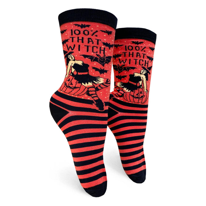 100% That Witch Womens Crew Socks