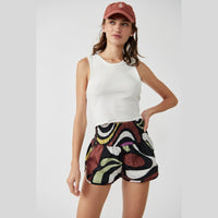 Free People The Way Home Printed Shorts