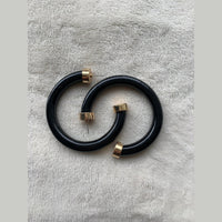Opaque Acrylic Statement Hoop Earrings - S.O.S Save Our Soles