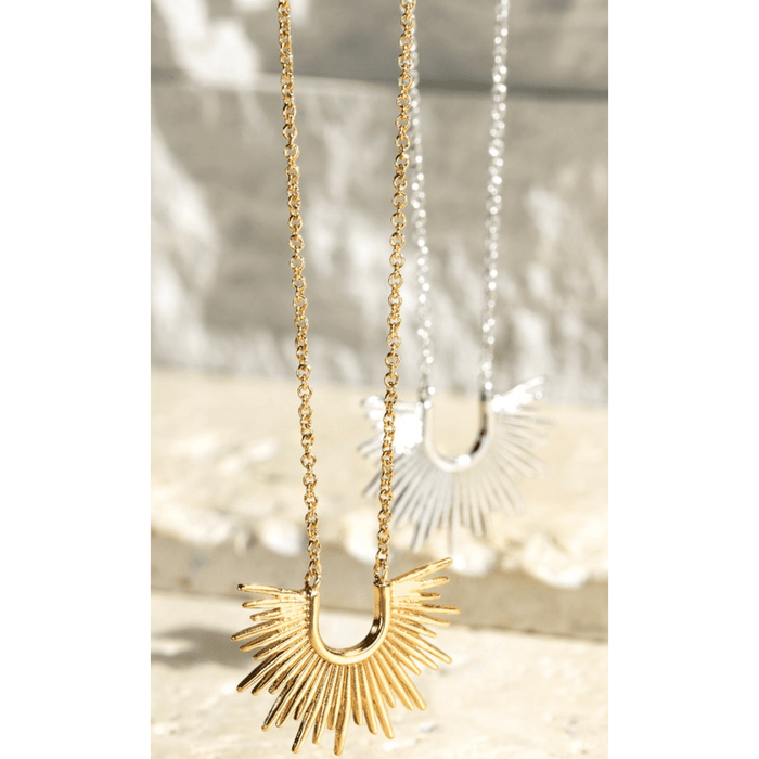 Brass Sunburst Necklace