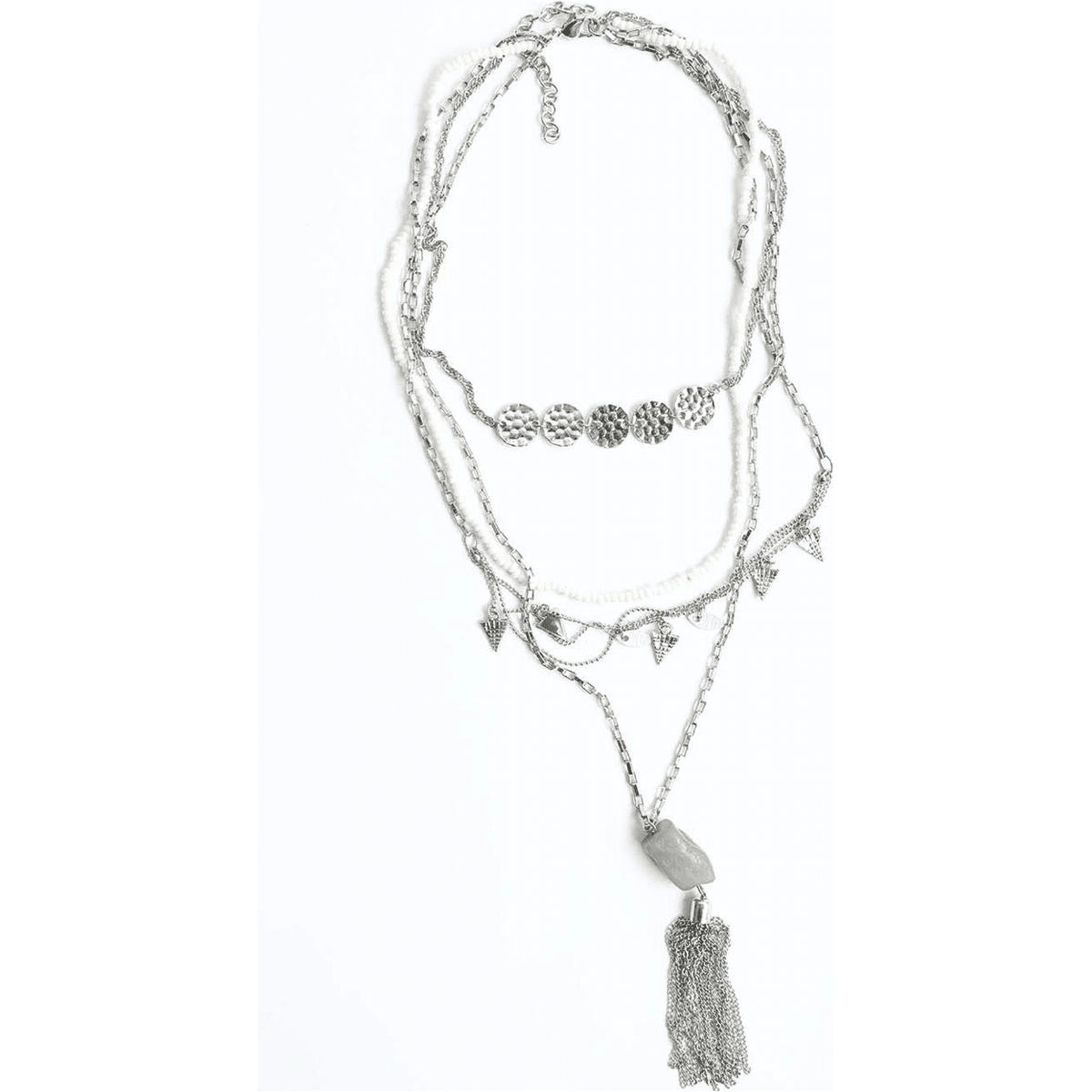 Jade Multi Layered Chain Necklace