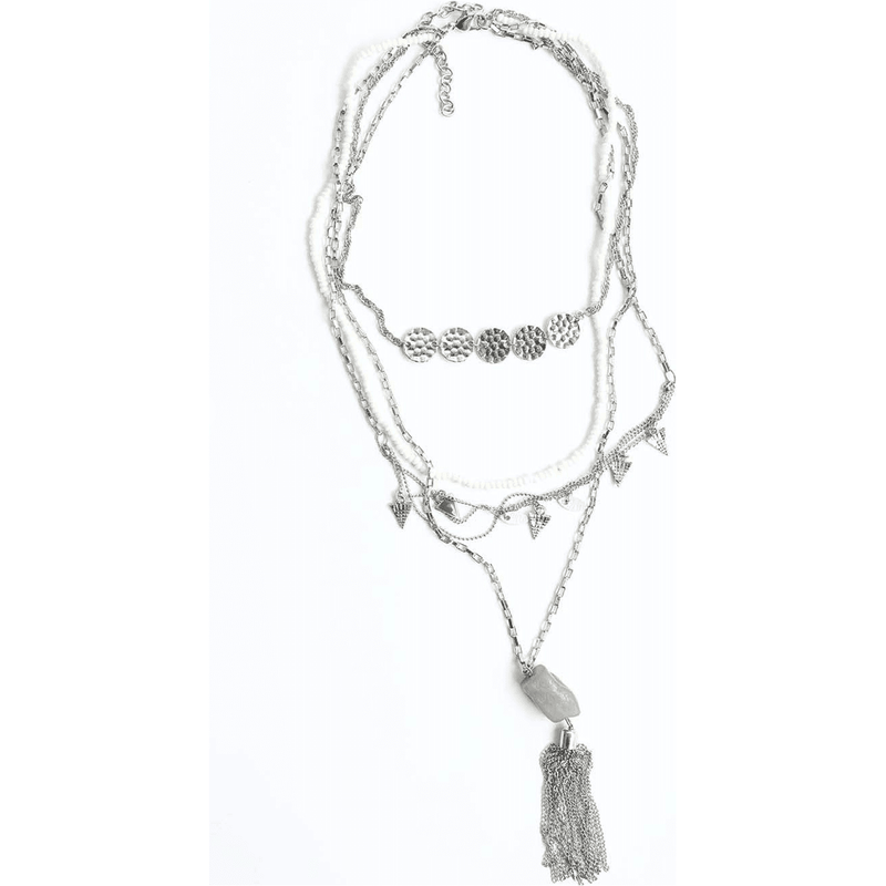 Jade Multi Layered Chain Necklace