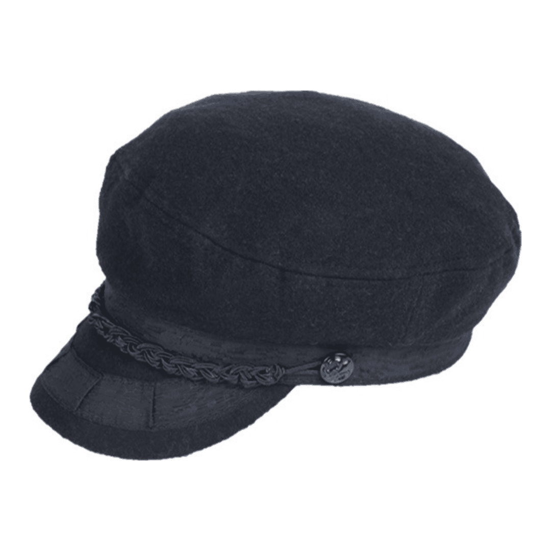 Wool Greek Fisherman Crop with Braided Band Detail