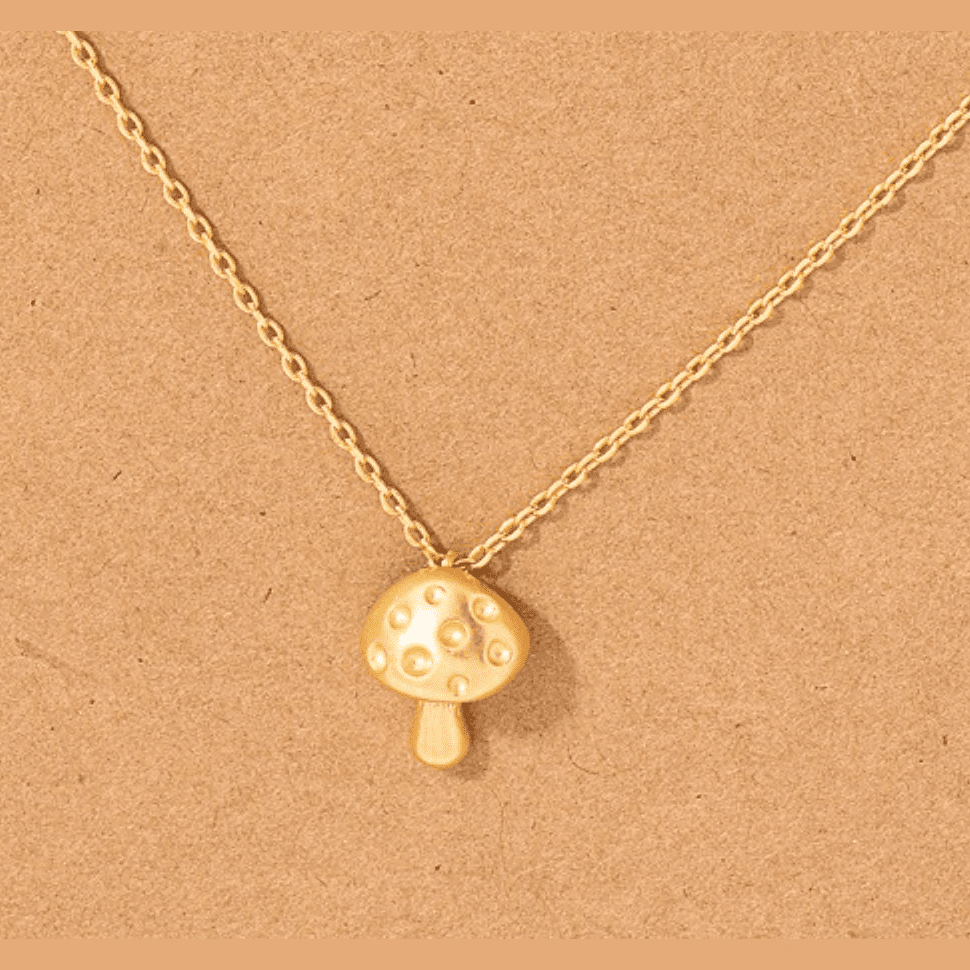 Mini Mushroom Charm Necklace