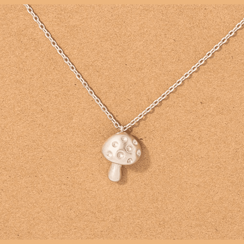 mini mushroom necklace