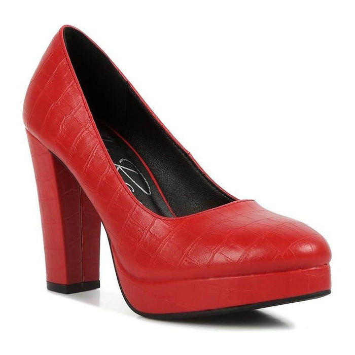 Red Croc Pump Heel