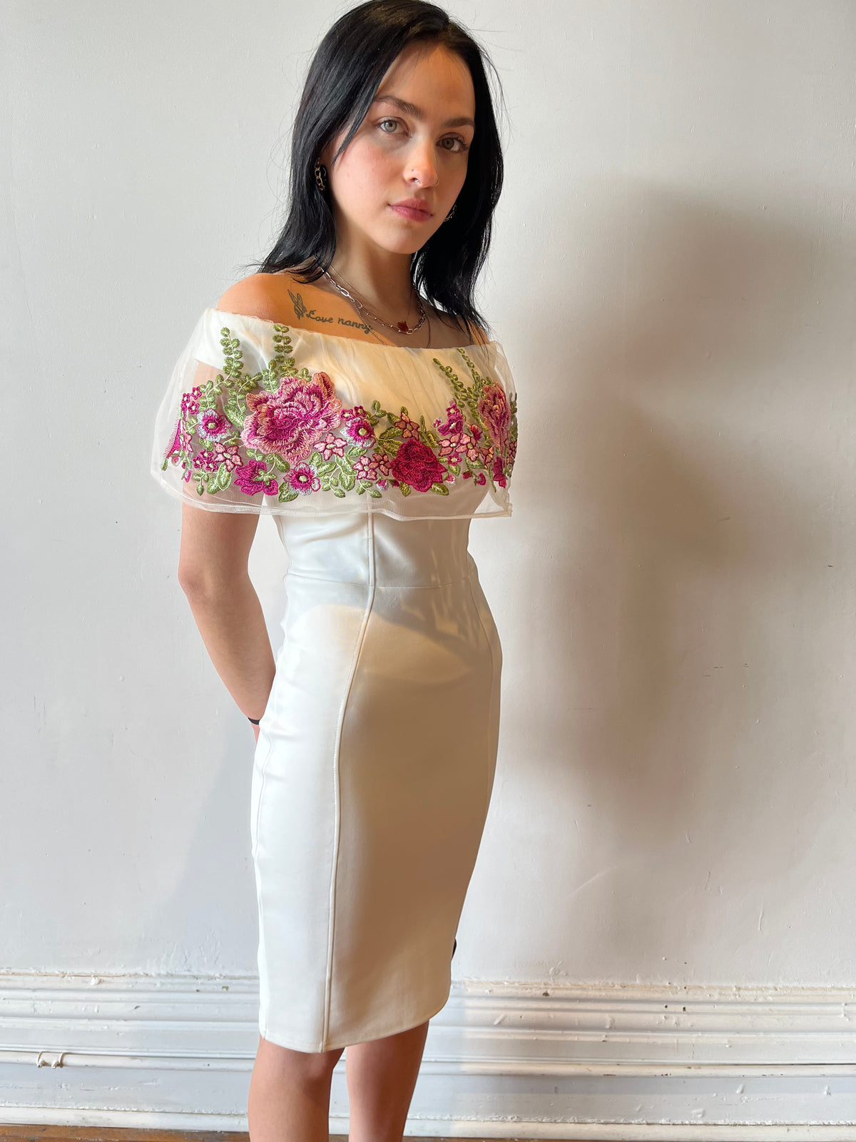 Lipsey Floral Embroidered Formal Dress