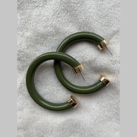 Opaque Acrylic Statement Hoop Earrings - S.O.S Save Our Soles