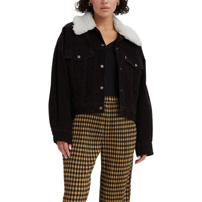 Levi's Sherpa Baggy Baby Trucker Jacket ~ Black Agate