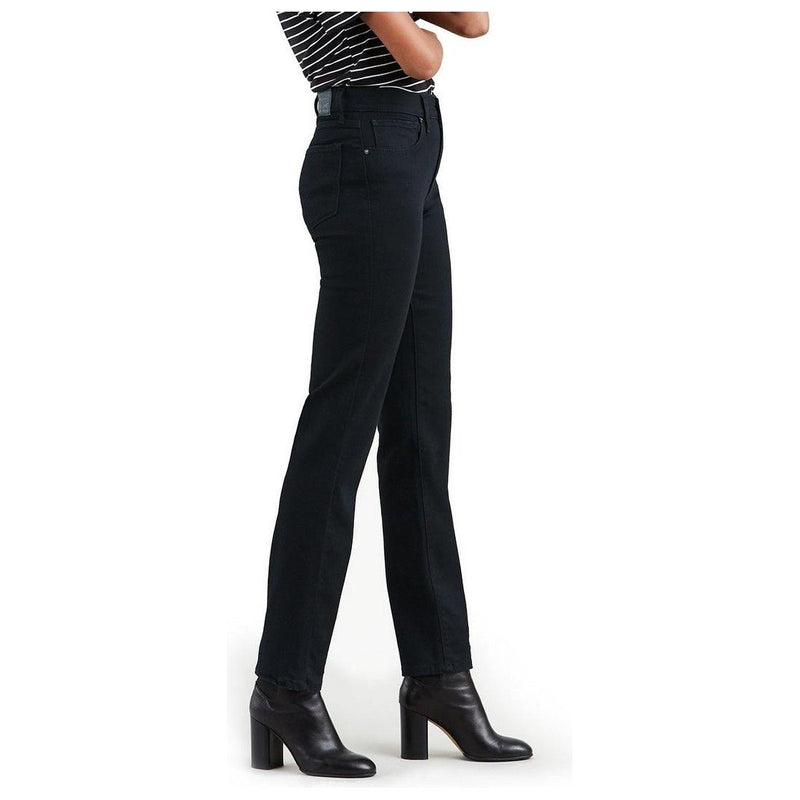 Levi's 724 High Rise Slim Straight ~ Soft Black