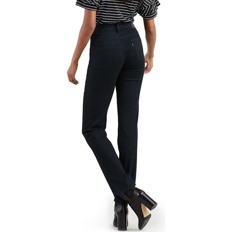 Levi's 724 High Rise Slim Straight ~ Soft Black